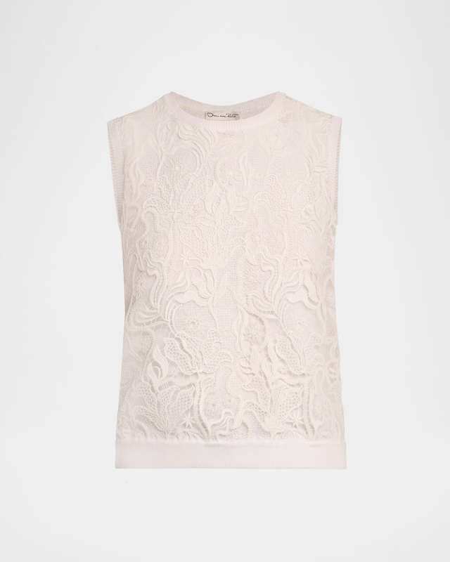 Bellflower Guipure Inset Knit Tank Top